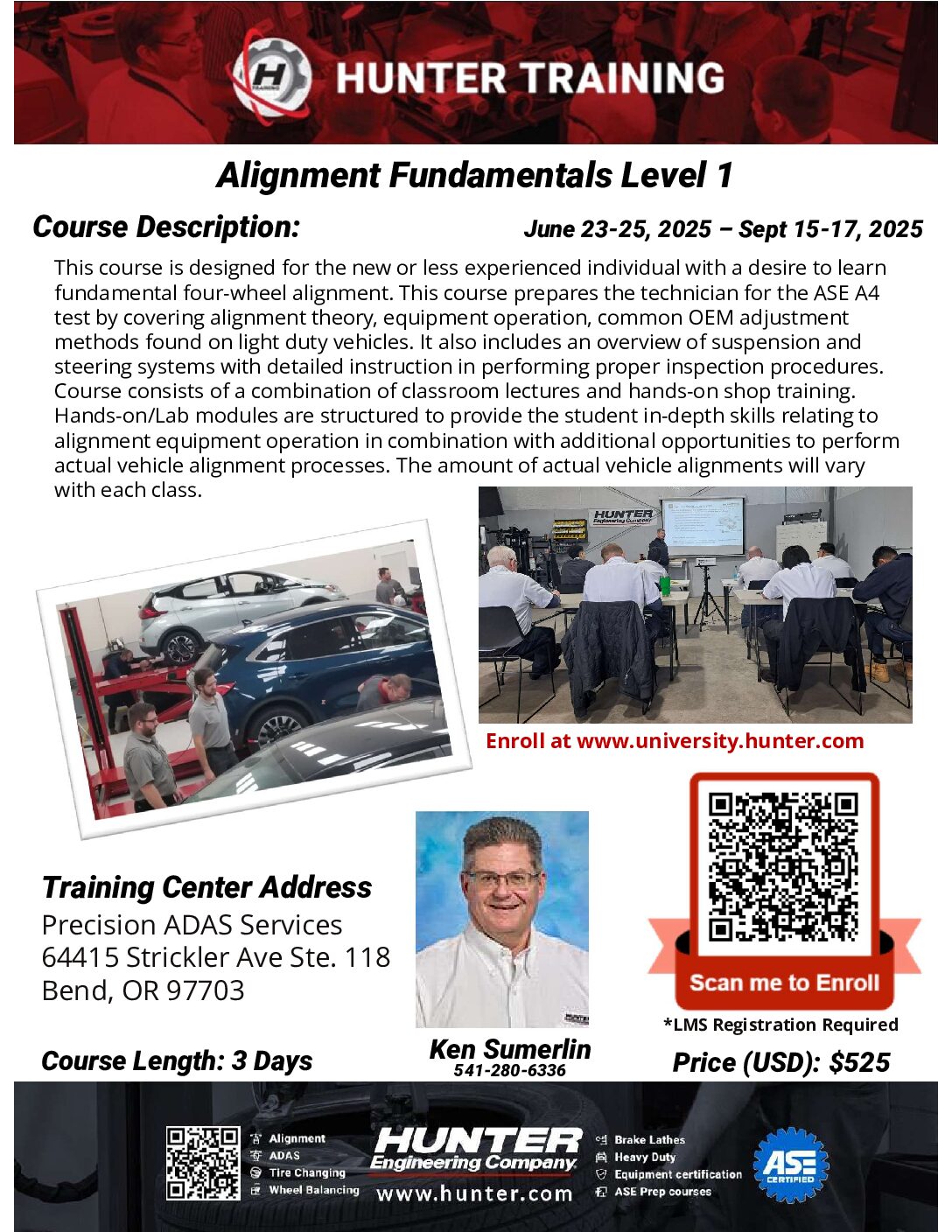 Alignment Level 1 Bend, Or June 23-25 and Sept 15-17, 2025